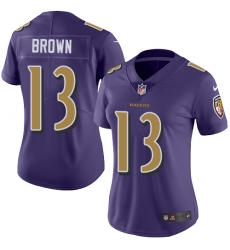 Nike Ravens #13 John Brown Purple Womens Stitched NFL Limited Rush Jersey Nike Ravens #13 John Brown Purple Womens Stitched NFL Limited Rush Jersey