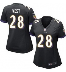 Nike Ravens 28 Terrance West Black Alternate Womens Stitched NFL New Elite Jersey Nike Ravens 28 Terrance West Black Alternate Womens Stitched NFL New Elite Jersey