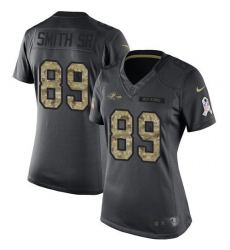 Nike Ravens #89 Steve Smith Sr Black Womens Stitched NFL Limited 2016 Salute to Service Jersey Nike Ravens #89 Steve Smith Sr Black Womens Stitched NFL Limited 2016 Salute to Service Jersey