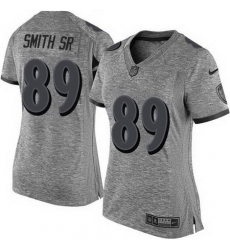 Nike Ravens #89 Steve Smith Sr Gray Womens Stitched NFL Limited Gridiron Gray Jersey Nike Ravens #89 Steve Smith Sr Gray Womens Stitched NFL Limited Gridiron Gray Jersey