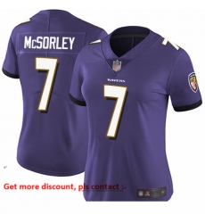 Ravens 7 Trace McSorley Purple Team Color Women Stitched Football Vapor Untouchable Limited Jersey Ravens 7 Trace McSorley Purple Team Color Women Stitched Football Vapor Untouchable Limited Jersey