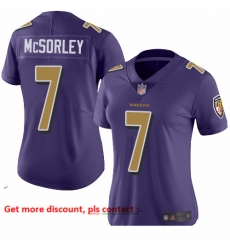 Ravens 7 Trace McSorley Purple Women Stitched Football Limited Rush Jersey Ravens 7 Trace McSorley Purple Women Stitched Football Limited Rush Jersey