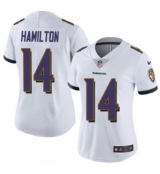 Women Baltimore Ravens 14 Kyle Hamilton White 2023 F U S E Vapor Jersey Women Baltimore Ravens 14 Kyle Hamilton White 2023 F U S E Vapor Jersey