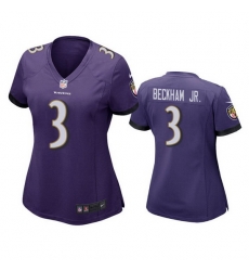 Women Baltimore Ravens 3 Odell Beckham Jr Purple Football Jersey Women Baltimore Ravens 3 Odell Beckham Jr Purple Football Jersey