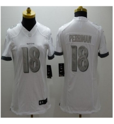 Women New Ravens #18 Breshad Perriman White Stitched NFL Limited Platinum Jersey Women New Ravens #18 Breshad Perriman White Stitched NFL Limited Platinum Jersey