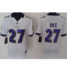 Women Nike Baltimore Ravens 27 Rice White Nike NFL Jerseys Women Nike Baltimore Ravens 27 Rice White Nike NFL Jerseys
