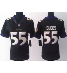 Women Nike Baltimore Ravens 55 Terrell Suggs Black LIMITED Jerseys Women Nike Baltimore Ravens 55 Terrell Suggs Black LIMITED Jerseys