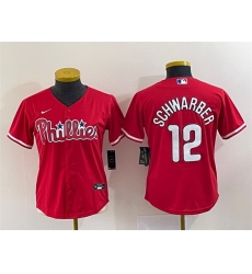 Women Philadelphia Phillies 12 Kyle Schwarber Red Stitched Baseball Jersey Run Small Women Philadelphia Phillies 12 Kyle Schwarber Red Stitched Baseball Jersey Run Small