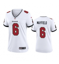 Women Tampa Bay Buccanee 6 Baker Mayfield White Stitched Game Jersey Women Tampa Bay Buccanee 6 Baker Mayfield White Stitched Game Jersey