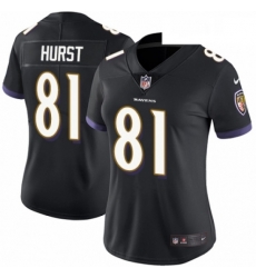 Womens Nike Baltimore Ravens 81 Hayden Hurst Black Alternate Vapor Untouchable Elite Player NFL Jersey Womens Nike Baltimore Ravens 81 Hayden Hurst Black Alternate Vapor Untouchable Elite Player NFL Jersey
