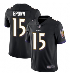 Ravens 15 Marquise Brown Black Alternate Youth Stitched Football Vapor Untouchable Limited Jersey Ravens 15 Marquise Brown Black Alternate Youth Stitched Football Vapor Untouchable Limited Jersey