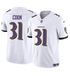 Youth Baltimore Ravens 31 Dalvin Cook White 2024 F U S E Stitched Jersey Youth Baltimore Ravens 31 Dalvin Cook White 2024 F U S E Stitched Jersey