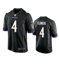 Youth Baltimore Ravens 4 Zay Flowers Black Stitched Game Jersey Youth Baltimore Ravens 4 Zay Flowers Black Stitched Game Jersey