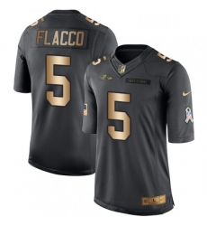 Youth Nike Baltimore Ravens 5 Joe Flacco Limited BlackGold Salute to Service NFL Jersey Youth Nike Baltimore Ravens 5 Joe Flacco Limited BlackGold Salute to Service NFL Jersey