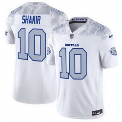 Men Buffalo Bills 10 Khalil Shakir White 2025 F U S E   u201CRivalries u201D Vapor Untouchable Limited Stitched Football Jersey