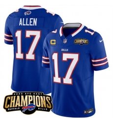 Men Buffalo Bills 17 Josh Allen Blue 2023 F U S E AFC East Champions With 4 Star C Ptach Stitched Football Jersey Men Buffalo Bills 17 Josh Allen Blue 2023 F U S E AFC East Champions With 4 Star C Ptach Stitched Football Jersey