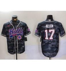 Men Buffalo Bills 17 Josh Allen Camo Team Cool Base Stitched Baseball Jersey Men Buffalo Bills 17 Josh Allen Camo Team Cool Base Stitched Baseball Jersey