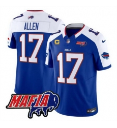 Men Buffalo Bills 17 Josh Allen Royal Alternate F U S E  4 Star C With Bills Mafia Patch Vapor Untouchable Limited Stitched Football Jersey
