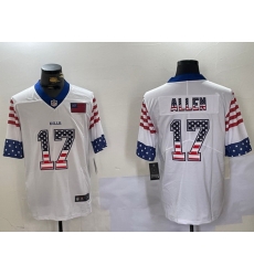 Men Buffalo Bills 17 Josh Allen White 2019 USA Flag Fashion Limited Stitched Football Jersey Men Buffalo Bills 17 Josh Allen White 2019 USA Flag Fashion Limited Stitched Football Jersey