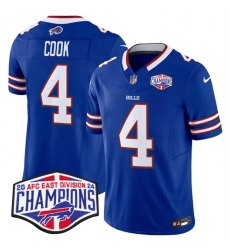 Men Buffalo Bills 4 James Cook Royal F U S E 2024 AFC East Division Champions Vapor Limited Stitched Football Jersey Men Buffalo Bills 4 James Cook Royal F U S E 2024 AFC East Division Champions Vapor Limited Stitched Football Jersey