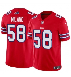 Men Buffalo Bills 58 Matt Milano Red 2024 F U S E Vapor Untouchable Limited Stitched Football Jersey Men Buffalo Bills 58 Matt Milano Red 2024 F U S E Vapor Untouchable Limited Stitched Football Jersey