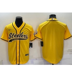Men PITTSBURGH STEELERS Team Big Logo With Patch Cool Base Stitched Baseball Jersey Men PITTSBURGH STEELERS Team Big Logo With Patch Cool Base Stitched Baseball Jersey
