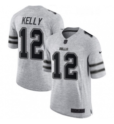Mens Nike Buffalo Bills 12 Jim Kelly Limited Gray Gridiron II NFL Jersey Mens Nike Buffalo Bills 12 Jim Kelly Limited Gray Gridiron II NFL Jersey