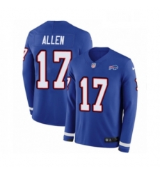 Mens Nike Buffalo Bills 17 Josh Allen Limited Royal Blue Therma Long Sleeve NFL Jersey Mens Nike Buffalo Bills 17 Josh Allen Limited Royal Blue Therma Long Sleeve NFL Jersey