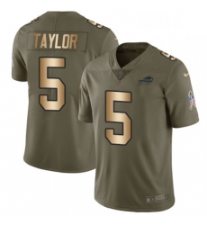 Mens Nike Buffalo Bills 5 Tyrod Taylor Limited OliveGold 2017 Salute to Service NFL Jersey Mens Nike Buffalo Bills 5 Tyrod Taylor Limited OliveGold 2017 Salute to Service NFL Jersey