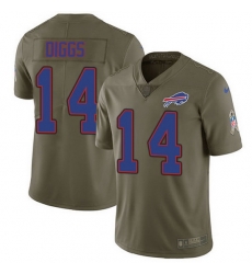 Nike Bills 14 Stefon Diggs Olive Men Stitched NFL Limited 2017 Salute To Service Jersey Nike Bills 14 Stefon Diggs Olive Men Stitched NFL Limited 2017 Salute To Service Jersey