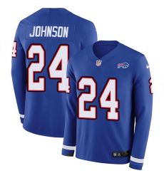Nike Bills 24 Taron Johnson Royal Blue Team Color Men s Stitched NFL Limited Therma Long Sleeve Jersey Nike Bills 24 Taron Johnson Royal Blue Team Color Men s Stitched NFL Limited Therma Long Sleeve Jersey