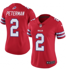 Nike Bills #2 Nathan Peterman Red Womens Stitched NFL Limited Rush Jersey Nike Bills #2 Nathan Peterman Red Womens Stitched NFL Limited Rush Jersey