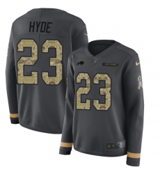 Nike Bills #23 Micah Hyde Anthracite Salute to Service Women Stitched Nike Bills #23 Micah Hyde Anthracite Salute to Service Women Stitched