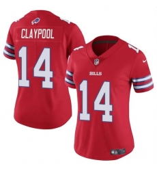 Women Buffalo Bills 14 Chase Claypool Red Vapor Stitched Football Jersey Women Buffalo Bills 14 Chase Claypool Red Vapor Stitched Football Jersey