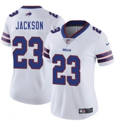 Women Buffalo Bills 23 Dane Jackson White Vapor Stitched Football Jersey