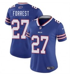 Women Buffalo Bills 27 Darrick Forrest Blue Vapor Stitched Football Jersey