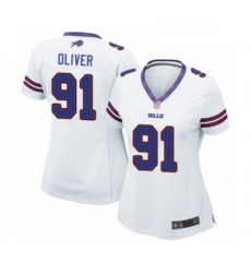 Womens Buffalo Bills 91 Ed Oliver Game White Football Jersey Womens Buffalo Bills 91 Ed Oliver Game White Football Jersey