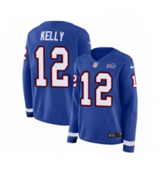 Womens Nike Buffalo Bills 12 Jim Kelly Limited Royal Blue Therma Long Sleeve NFL Jersey Womens Nike Buffalo Bills 12 Jim Kelly Limited Royal Blue Therma Long Sleeve NFL Jersey