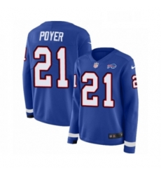 Womens Nike Buffalo Bills 21 Jordan Poyer Limited Royal Blue Therma Long Sleeve NFL Jersey Womens Nike Buffalo Bills 21 Jordan Poyer Limited Royal Blue Therma Long Sleeve NFL Jersey