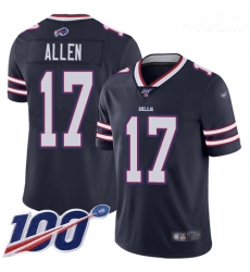 Bills #17 Josh Allen Navy Youth Stitched Football Limited Inverted Legend 100th Season Jersey Bills #17 Josh Allen Navy Youth Stitched Football Limited Inverted Legend 100th Season Jersey
