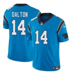 Men Carolina Panthers 14 Andy Dalton Blue 2024 F U S E Vapor Limited Stitched Football Jersey Men Carolina Panthers 14 Andy Dalton Blue 2024 F U S E Vapor Limited Stitched Football Jersey