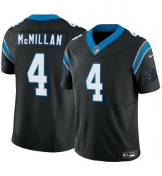 Men Carolina Panthers 4 Tetairoa McMillan Black 2025 Draft F U S E  Vapor Limited Stitched Football Jersey