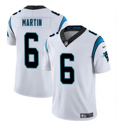 Men Carolina Panthers 6 Sam Martin White 2025 Vapor Limited Stitched Football Jersey