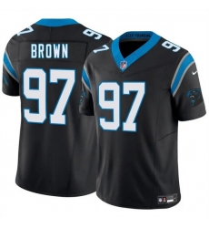 Men Carolina Panthers 97 Bobby Brown Black 2025 F U S E Vapor Limited Stitched Football Jersey Men Carolina Panthers 97 Bobby Brown Black 2025 F U S E Vapor Limited Stitched Football Jersey