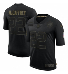 Men's Carolina Panthers #22 Christian McCaffrey Black Nike 2020 Salute To Service Limited Jersey Men's Carolina Panthers #22 Christian McCaffrey Black Nike 2020 Salute To Service Limited Jersey
