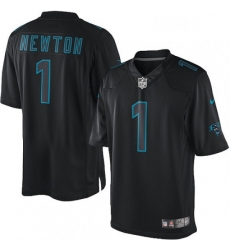 Mens Nike Carolina Panthers 1 Cam Newton Limited Black Impact NFL Jersey Mens Nike Carolina Panthers 1 Cam Newton Limited Black Impact NFL Jersey