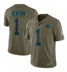 Mens Nike Carolina Panthers 1 Cam Newton Limited Olive 2017 Salute to Service NFL Jersey Mens Nike Carolina Panthers 1 Cam Newton Limited Olive 2017 Salute to Service NFL Jersey