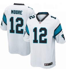 Mens Nike Carolina Panthers 12 DJ Moore Game White NFL Jersey Mens Nike Carolina Panthers 12 DJ Moore Game White NFL Jersey