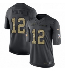 Mens Nike Carolina Panthers 12 DJ Moore Limited Black 2016 Salute to Service NFL Jersey Mens Nike Carolina Panthers 12 DJ Moore Limited Black 2016 Salute to Service NFL Jersey