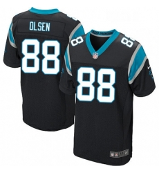 Mens Nike Carolina Panthers 88 Greg Olsen Elite Black Team Color NFL Jersey Mens Nike Carolina Panthers 88 Greg Olsen Elite Black Team Color NFL Jersey